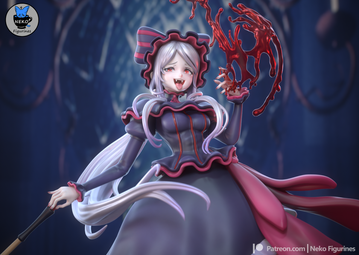 Shalltear cuerpo a la mitad