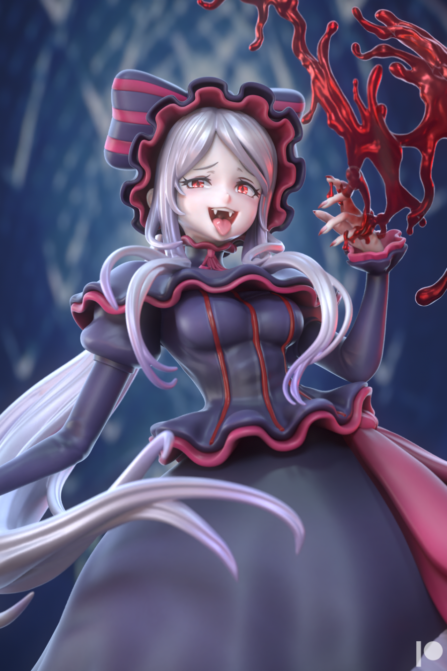 Shalltear cuerpo a la mitad