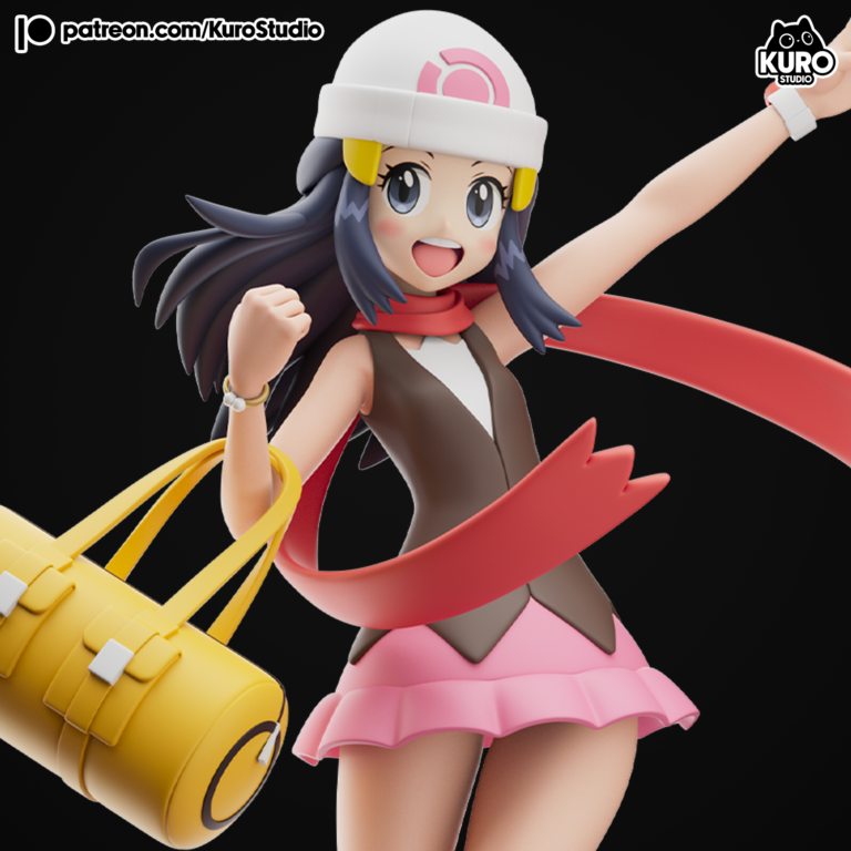 Dawn y Piplup - Pokémon - STL Files - STL Forge