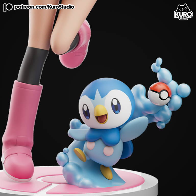 Dawn y Piplup - Pokémon - STL Files - STL Forge