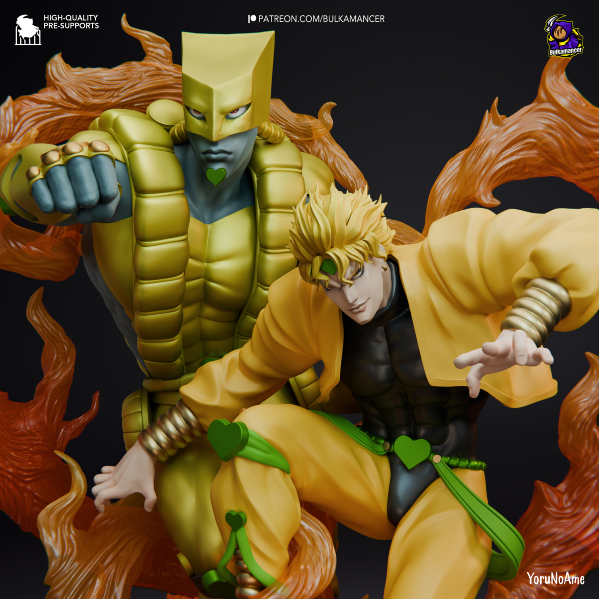 Dio Brando y The World Diorama cuerpo a la mitad