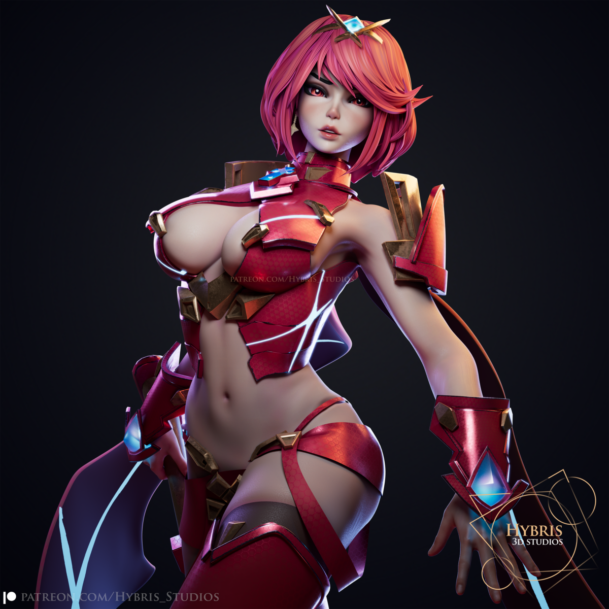 Pyra cuerpo a la mitad