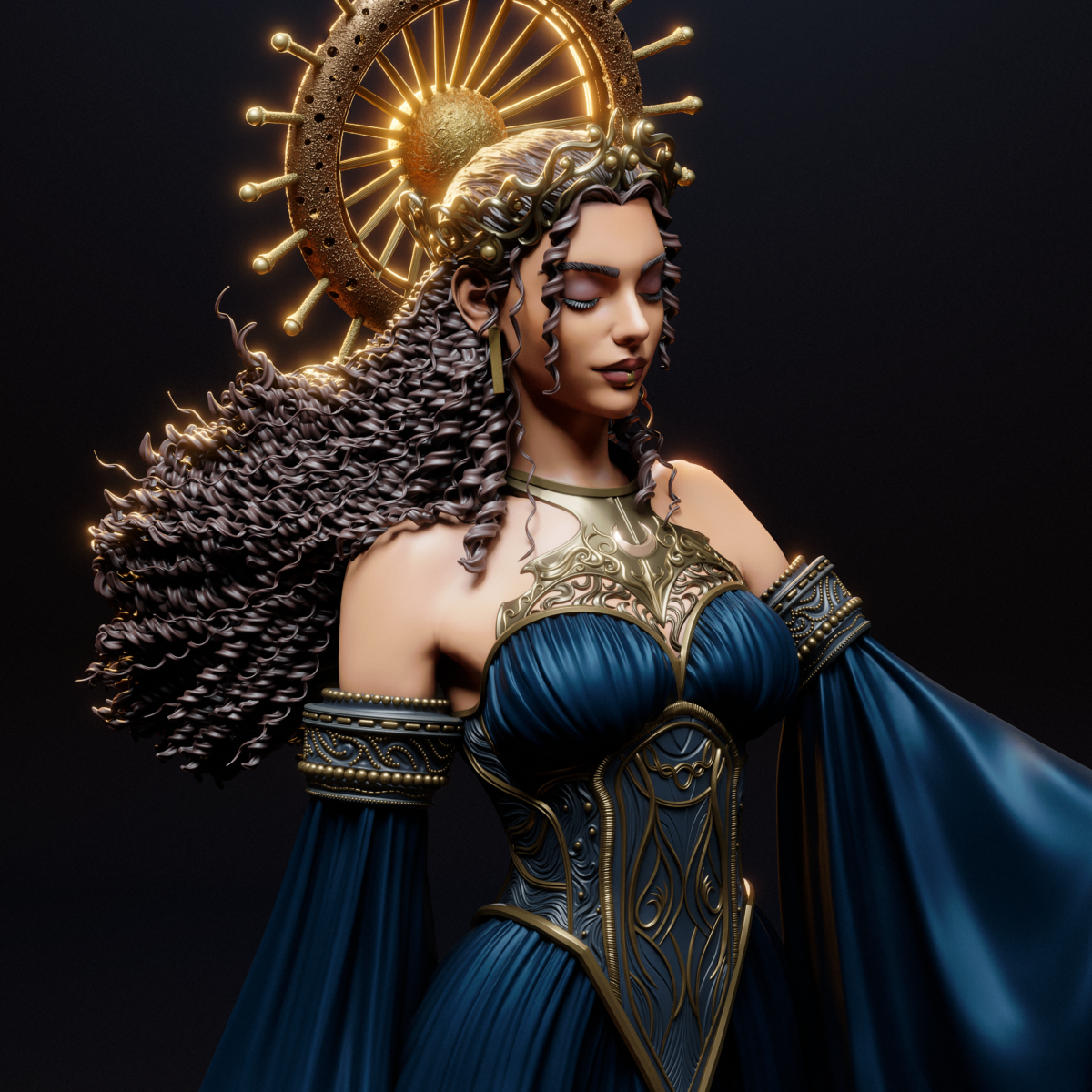 Diosa Nyx de cerca