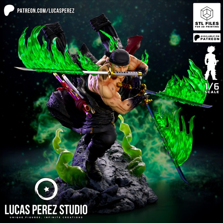 Roronoa Zoro 2 - One Piece - STL Files - STL Forge