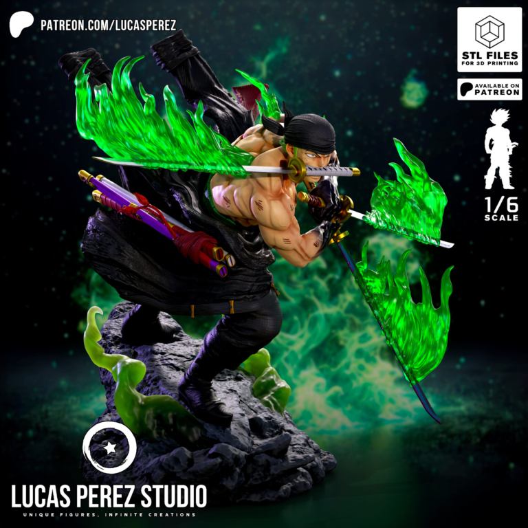 Roronoa Zoro 2 - One Piece - STL Files - STL Forge