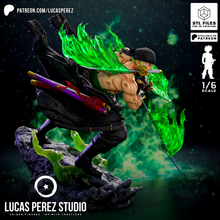 Roronoa Zoro 2 - One Piece - STL Files - STL Forge