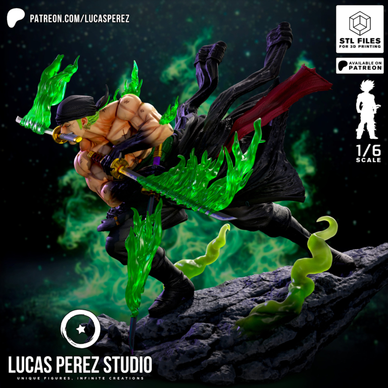 Roronoa Zoro 2 - One Piece - STL Files - STL Forge