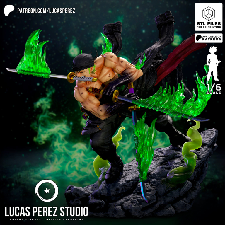 Roronoa Zoro 2 - One Piece - STL Files - STL Forge