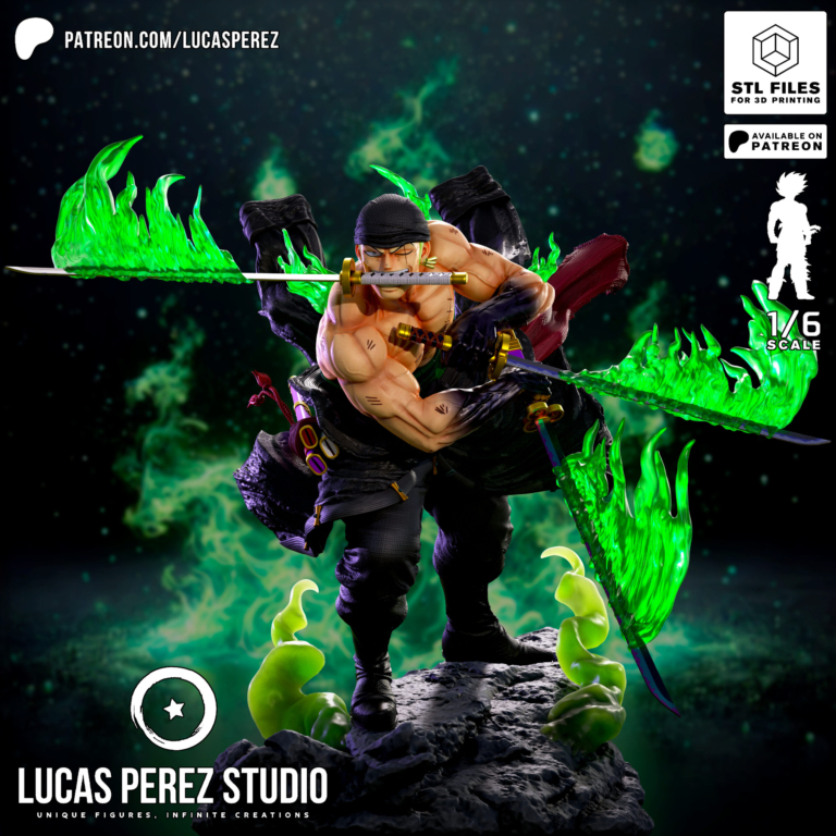 Roronoa Zoro 2 - One Piece - STL Files - STL Forge
