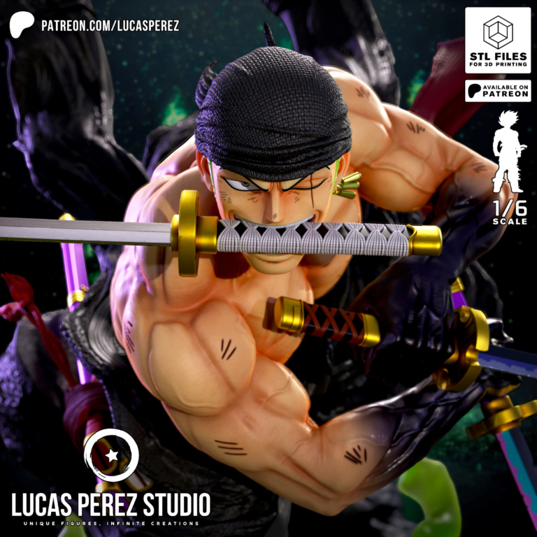 Roronoa Zoro 2 - One Piece - STL Files - STL Forge