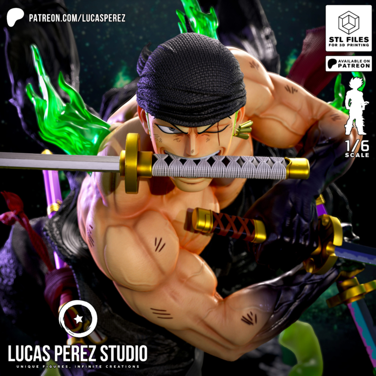 Roronoa Zoro 2 - One Piece - STL Files - STL Forge