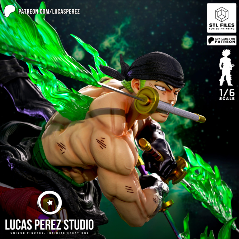 Roronoa Zoro 2 - One Piece - STL Files - STL Forge