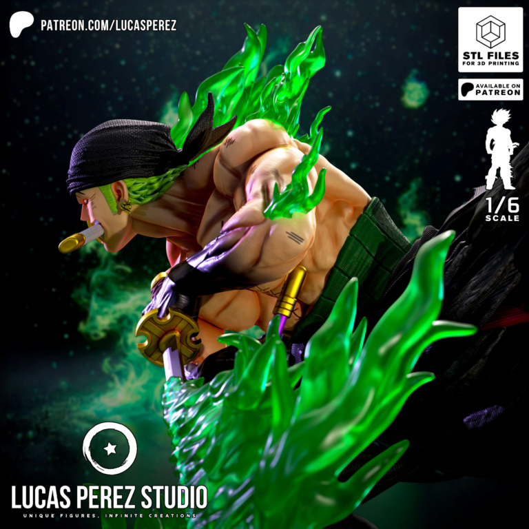 Roronoa Zoro 2 - One Piece - STL Files - STL Forge
