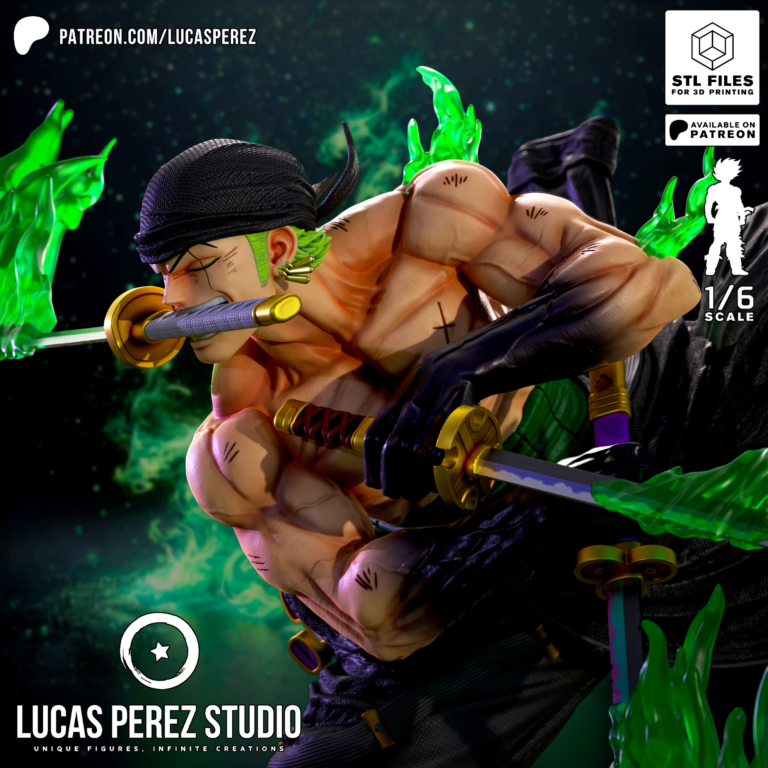 Roronoa Zoro 2 - One Piece - STL Files - STL Forge