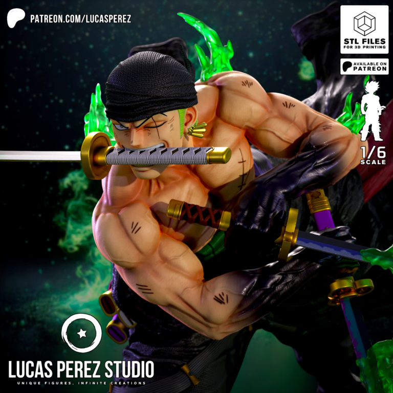 Roronoa Zoro 2 - One Piece - STL Files - STL Forge