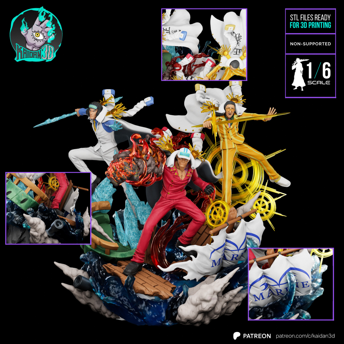 Diorama Akainu x Kizaru x Aokiji