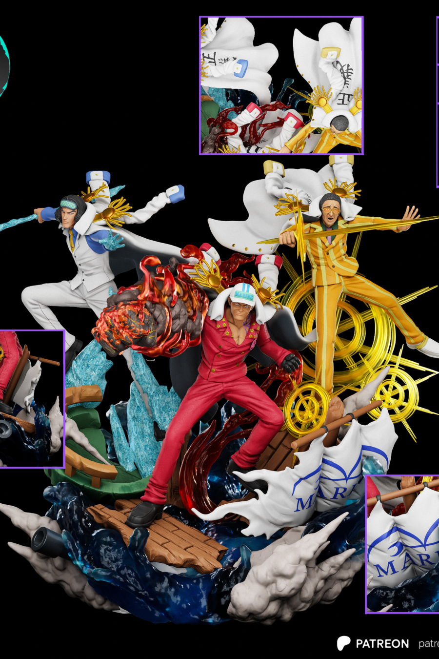 Diorama Akainu x Kizaru x Aokiji