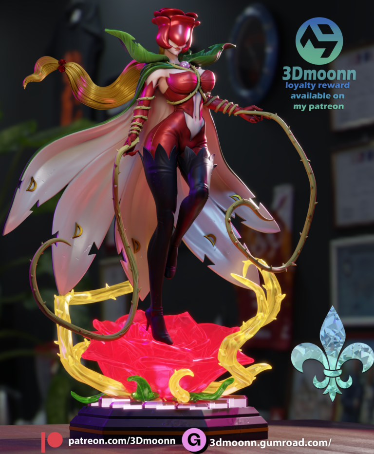 Rosemon - Digimon - STL Files - STL Forge