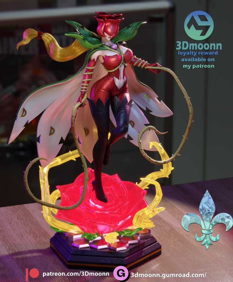 Rosemon - Digimon - STL Files - STL Forge
