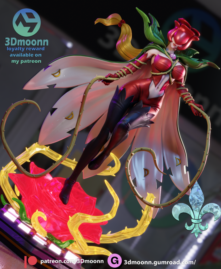 Rosemon - Digimon - STL Files - STL Forge