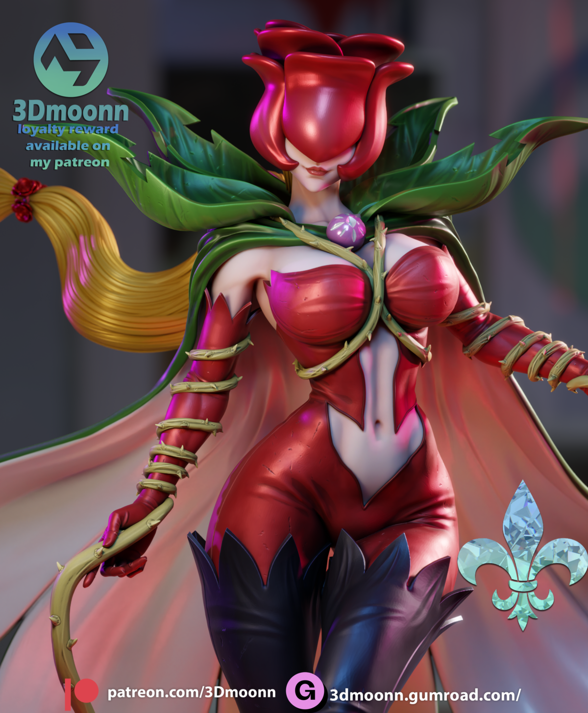 Rosemon de cerca