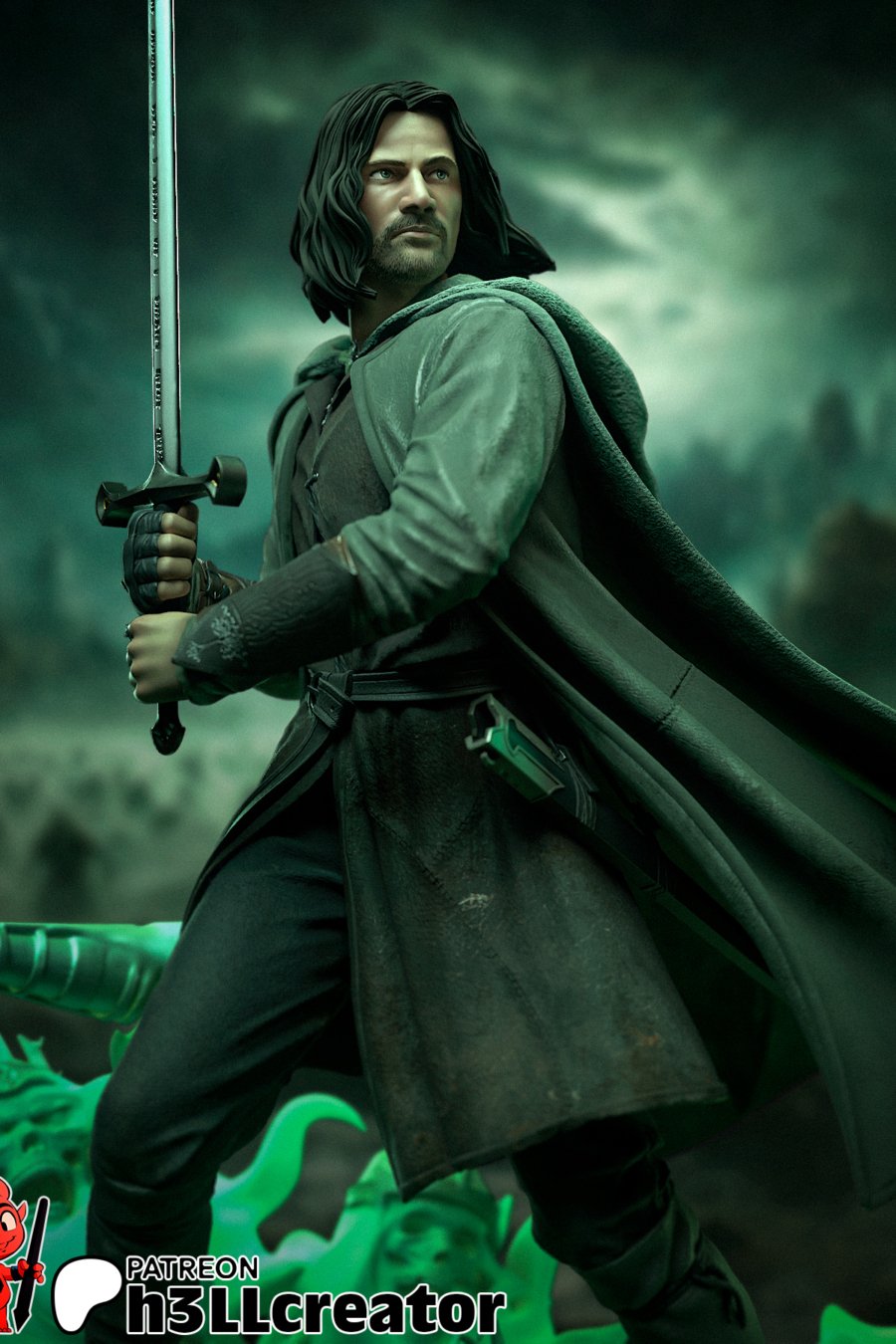 Aragorn cuerpo completo con espada