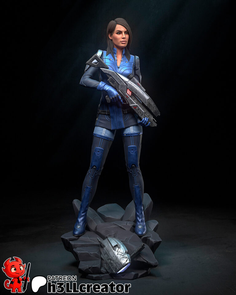 Ashley Williams + Bust - Mass Effect - STL Files - STL Forge