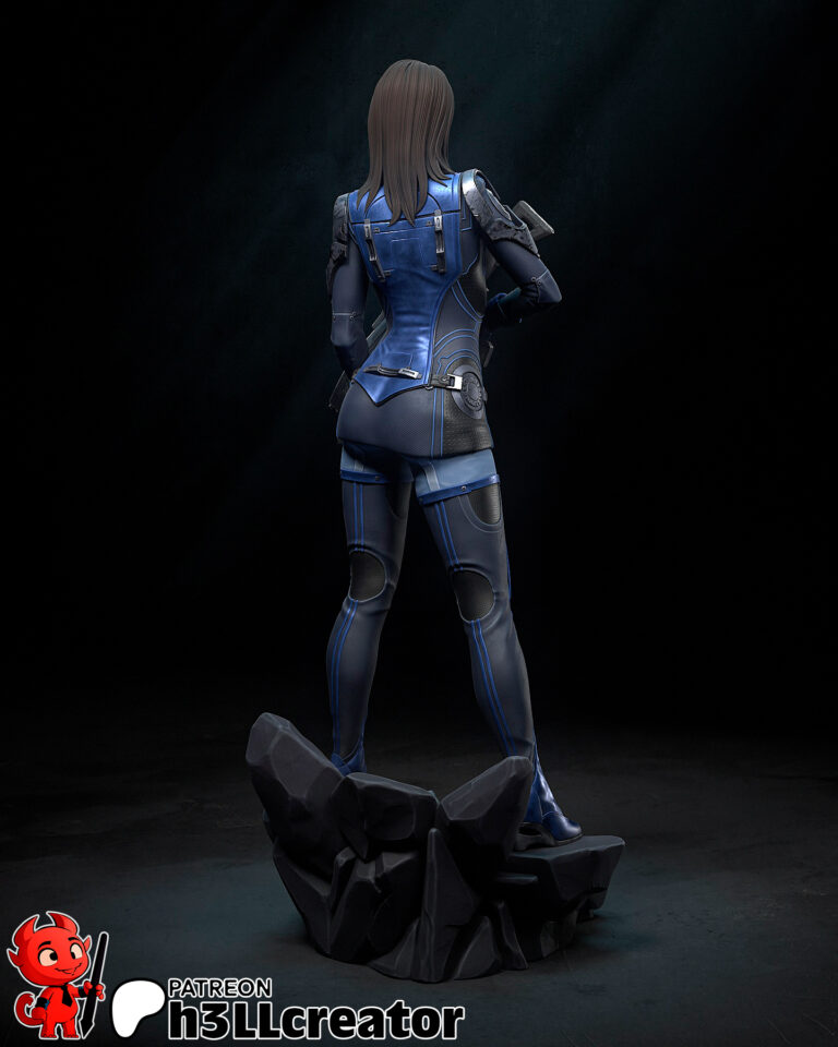Ashley Williams + Bust - Mass Effect - STL Files - STL Forge
