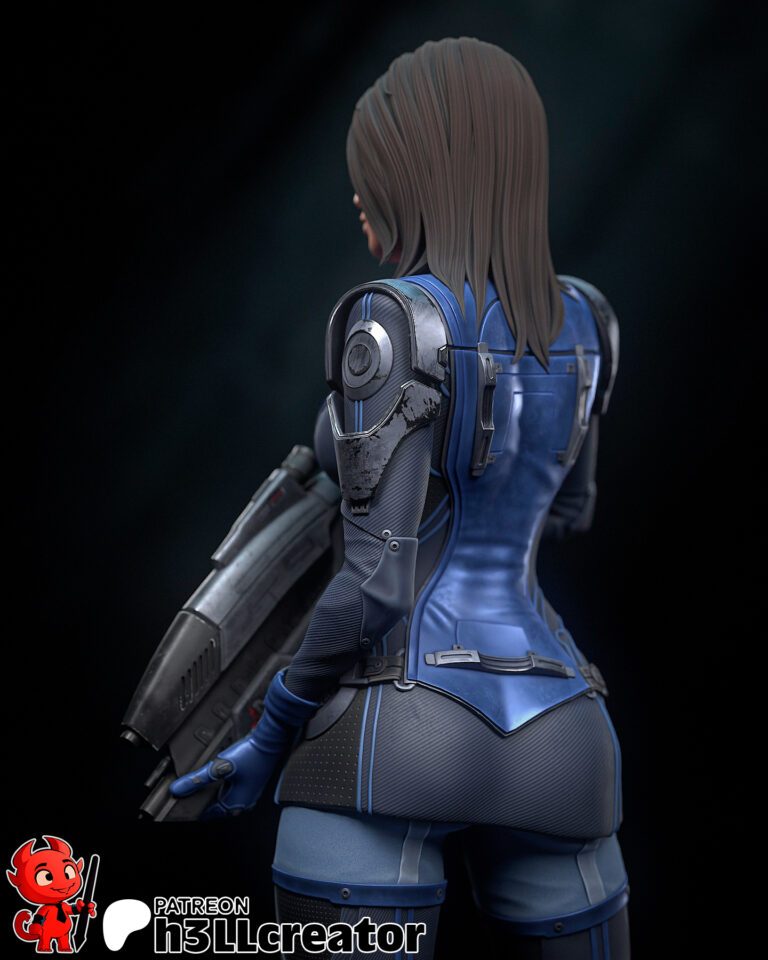 Ashley Williams + Bust - Mass Effect - STL Files - STL Forge