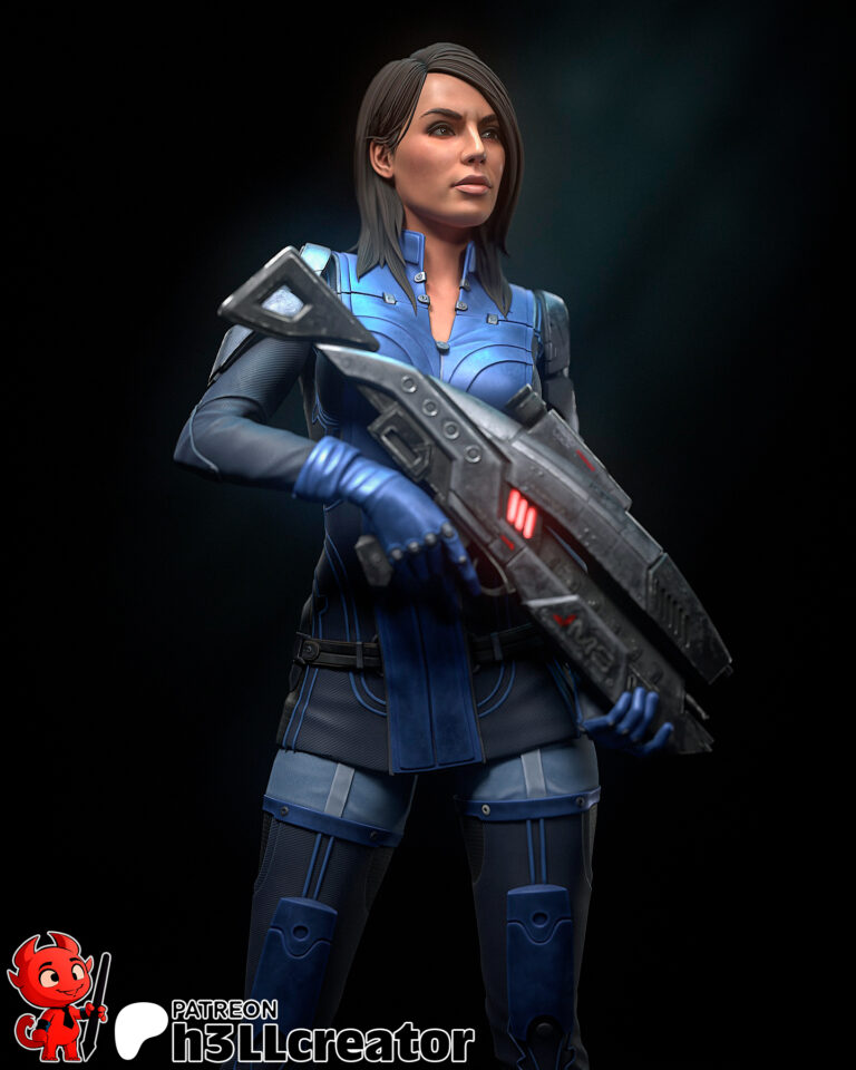 Ashley Williams + Bust - Mass Effect - STL Files - STL Forge