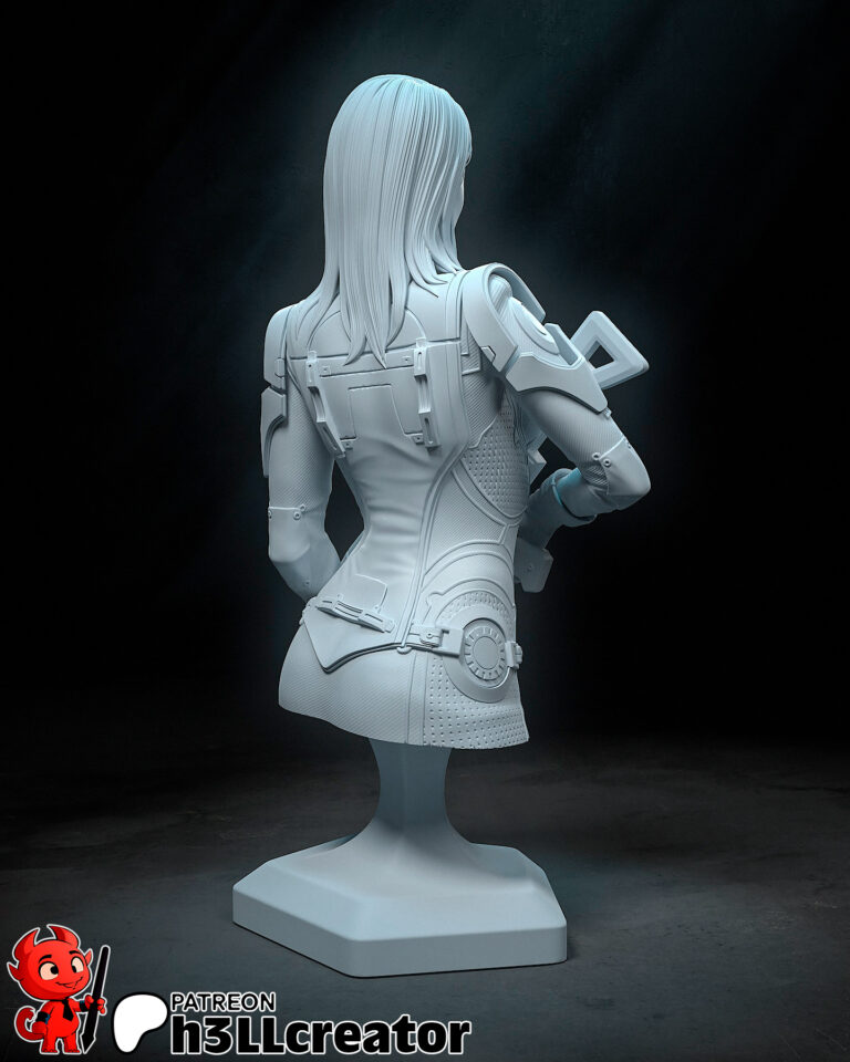 Ashley Williams + Bust - Mass Effect - STL Files - STL Forge