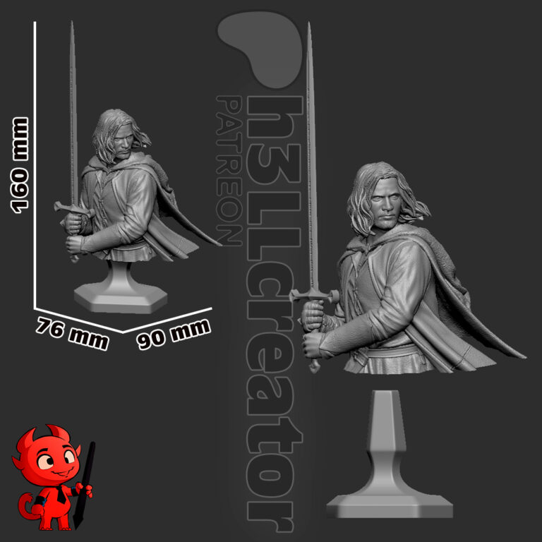 Aragorn - Lord of the Rings - STL Files - STL Forge