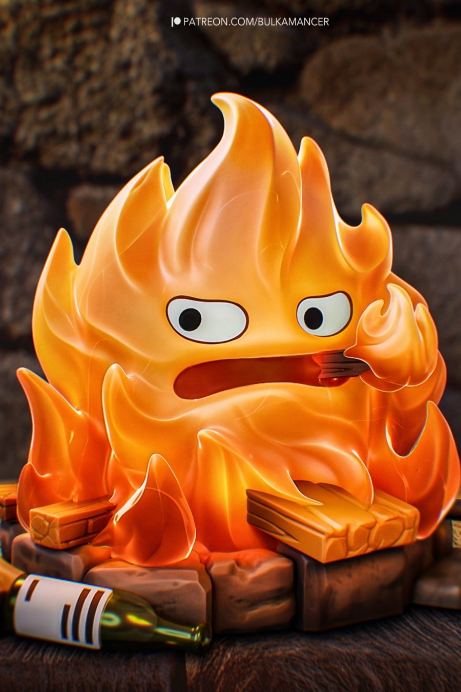 Calcifer de cerca