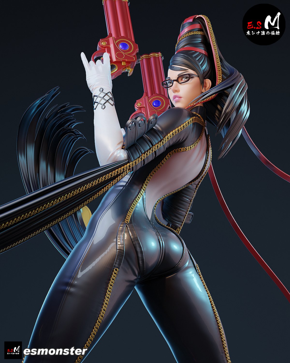 Bayonetta de espalda