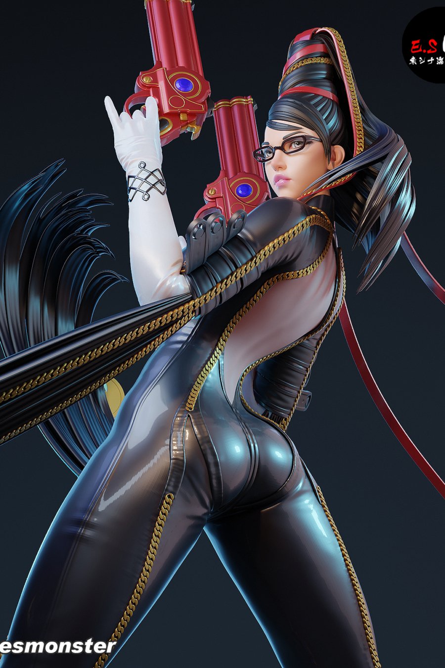 Bayonetta de espalda