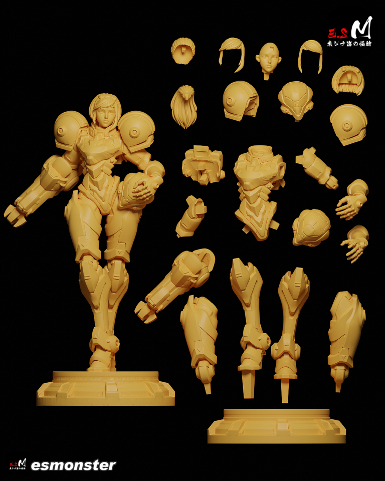 Samus Aran - Metroid - STL Files - STL Forge
