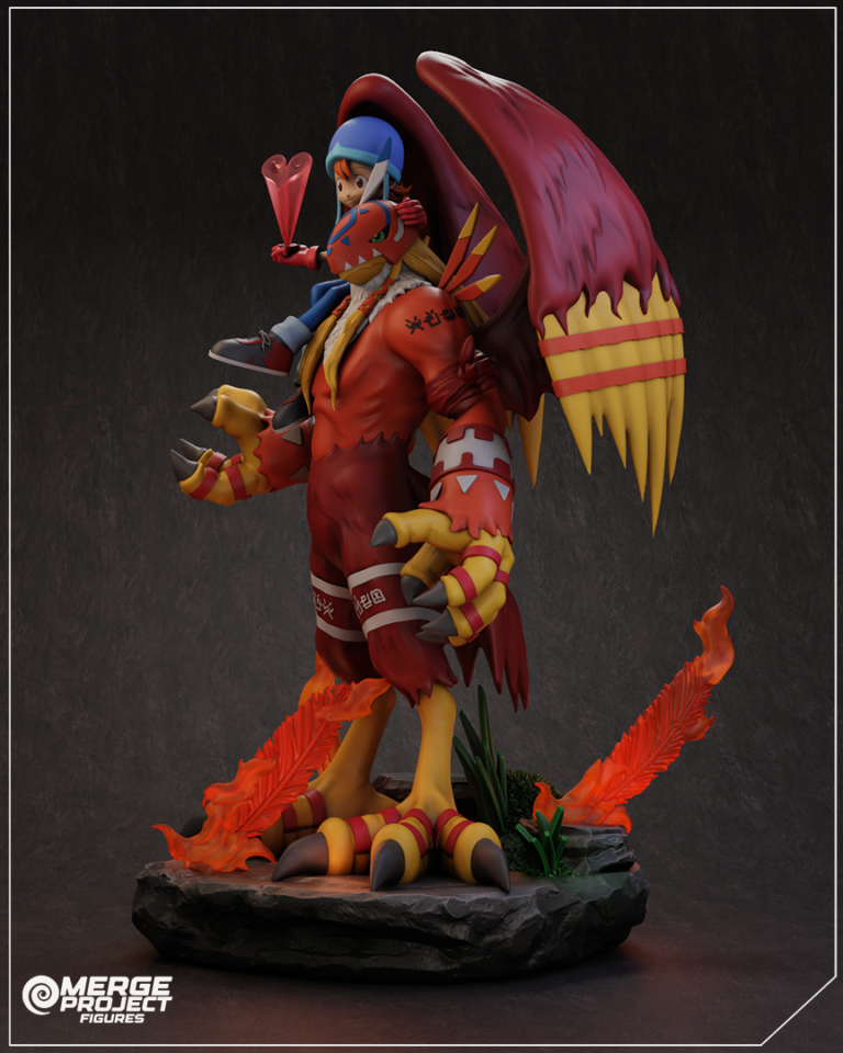Sora y Garudamon - Digimon - STL Files - STL Forge