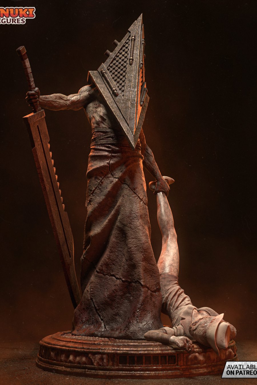 Pyramid Head con enfermera tomada por la pierna