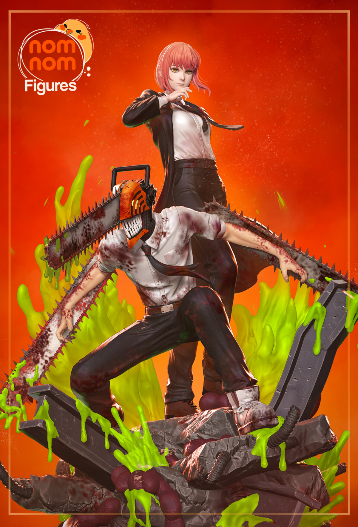 Denji y Makima diorama