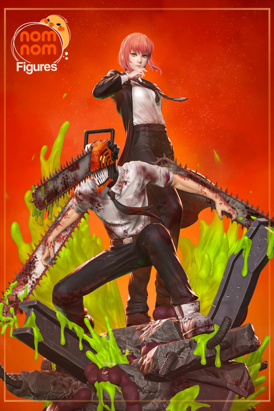 Denji y Makima diorama