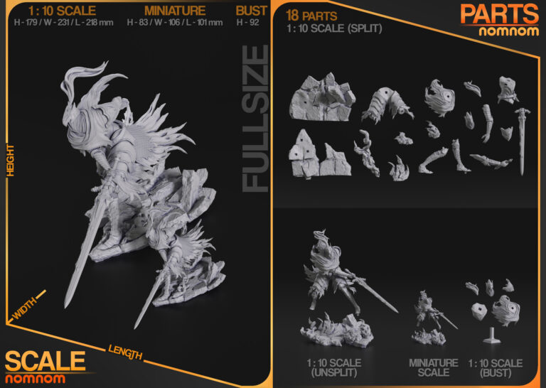 Artorias + Busto - Dark Souls - STL Files - STL Forge