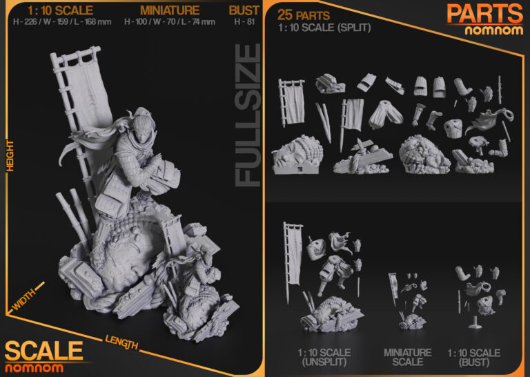 Jin Sakai + Busto - Ghost of Tsushima - STL Files - STL Forge