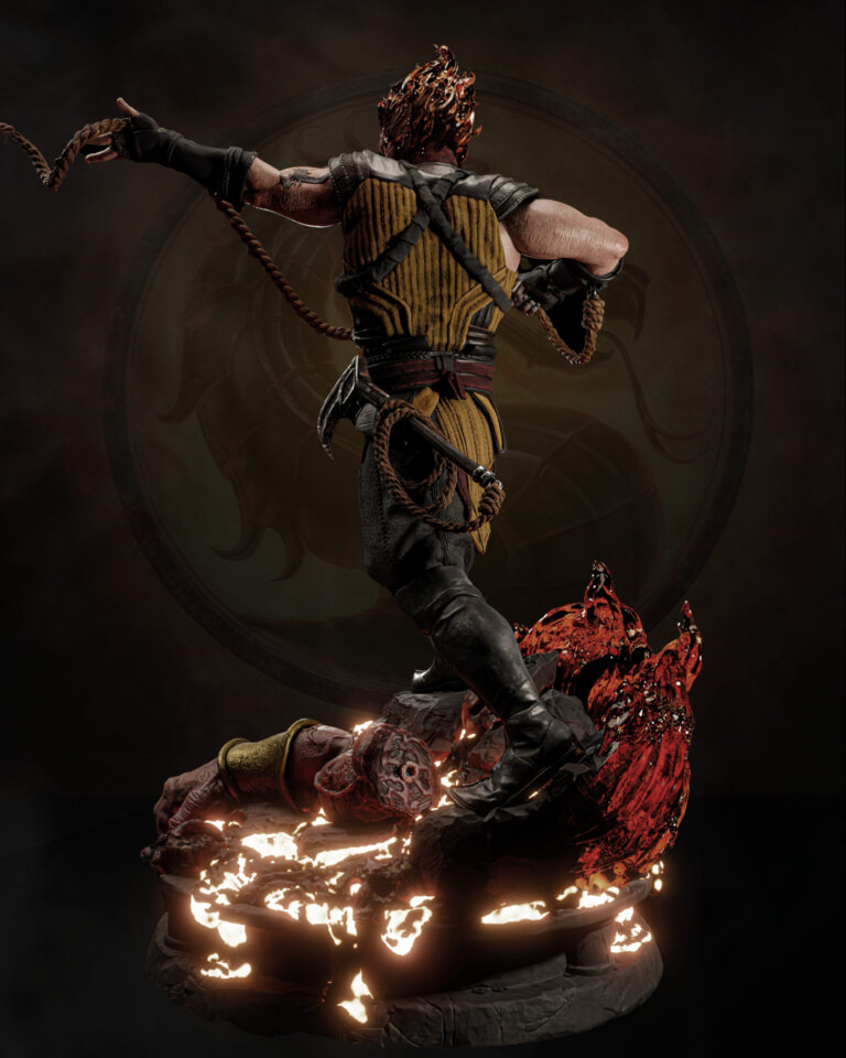 Scorpion 2 + Busto + Fire Version - Mortal Kombat - STL Files