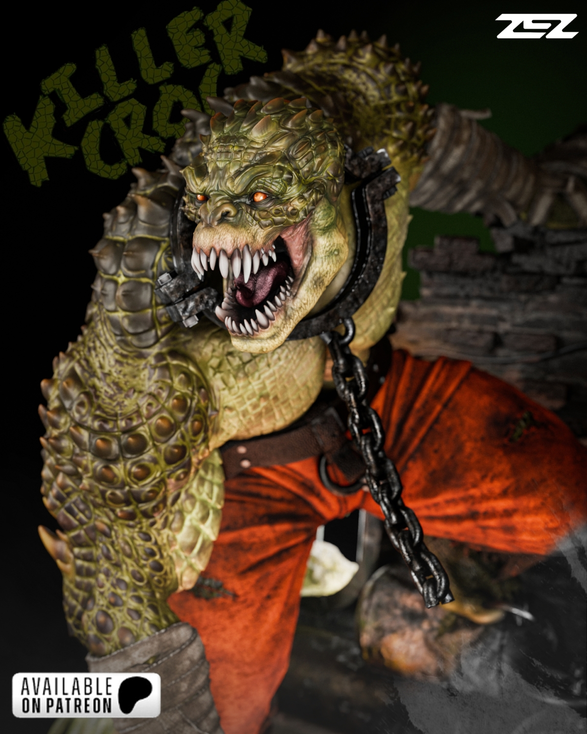 Killer Croc de cerca
