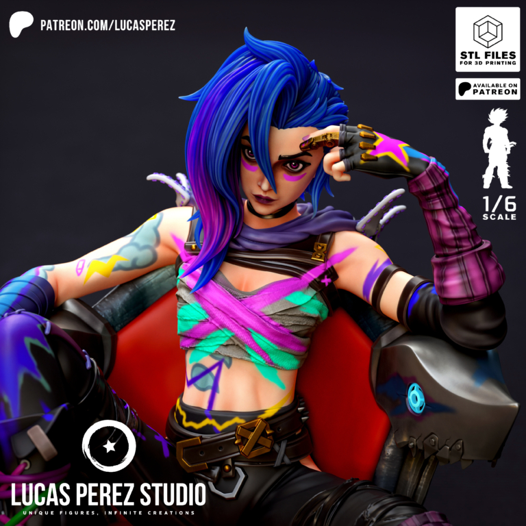 Jinx 5 - League of Legends - STL Files
