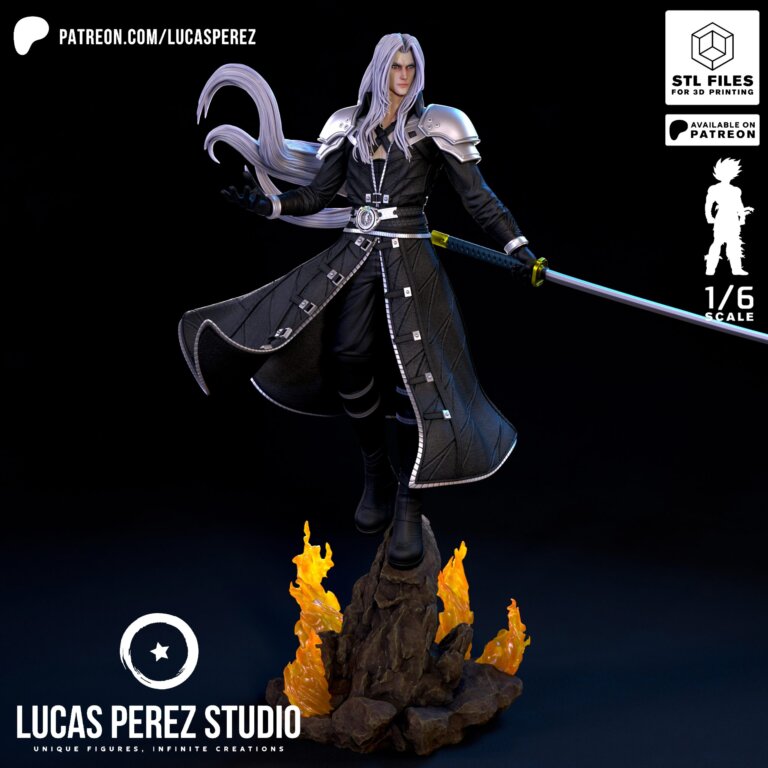 Sephiroth - Final Fantasy - STL Files - STL Forge