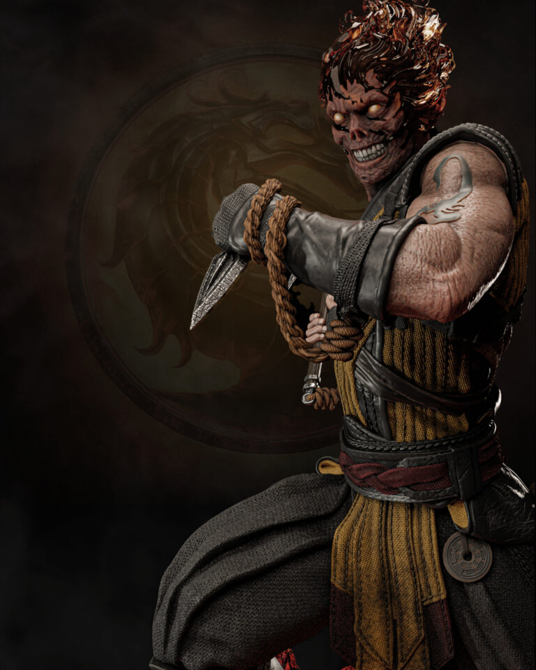 Scorpion 2 + Busto + Fire Version - Mortal Kombat - STL Files
