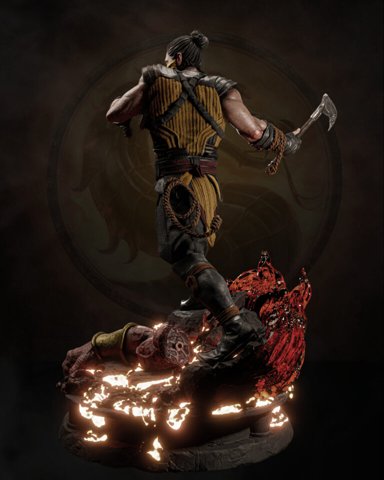 Scorpion 2 + Busto + Fire Version - Mortal Kombat - STL Files