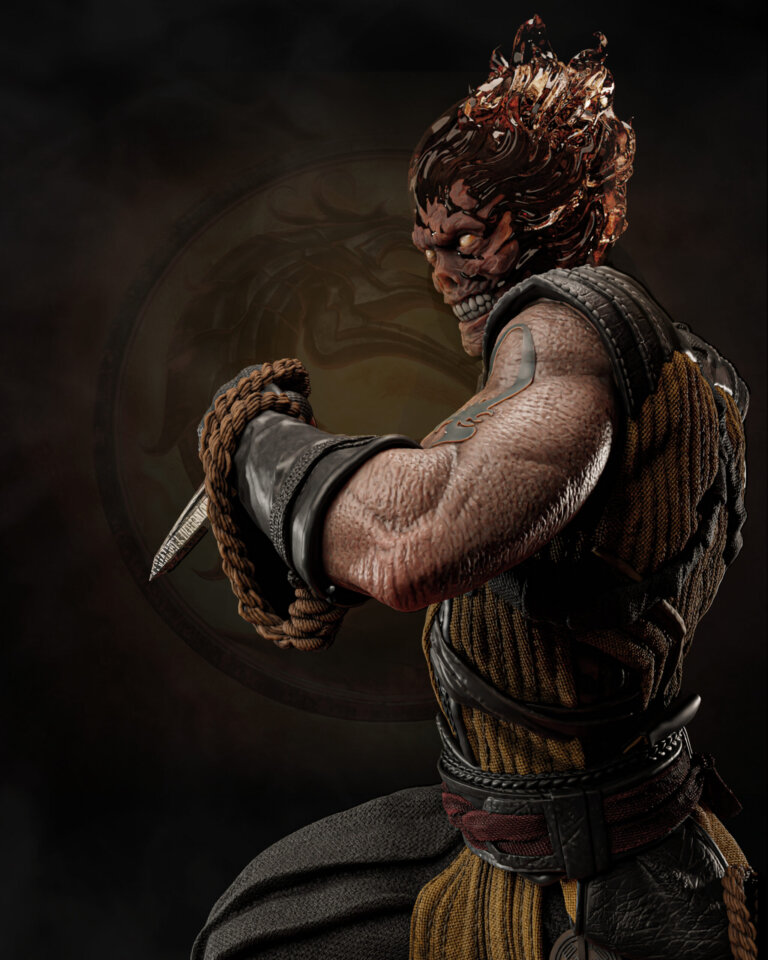Scorpion 2 + Busto + Fire Version - Mortal Kombat - STL Files