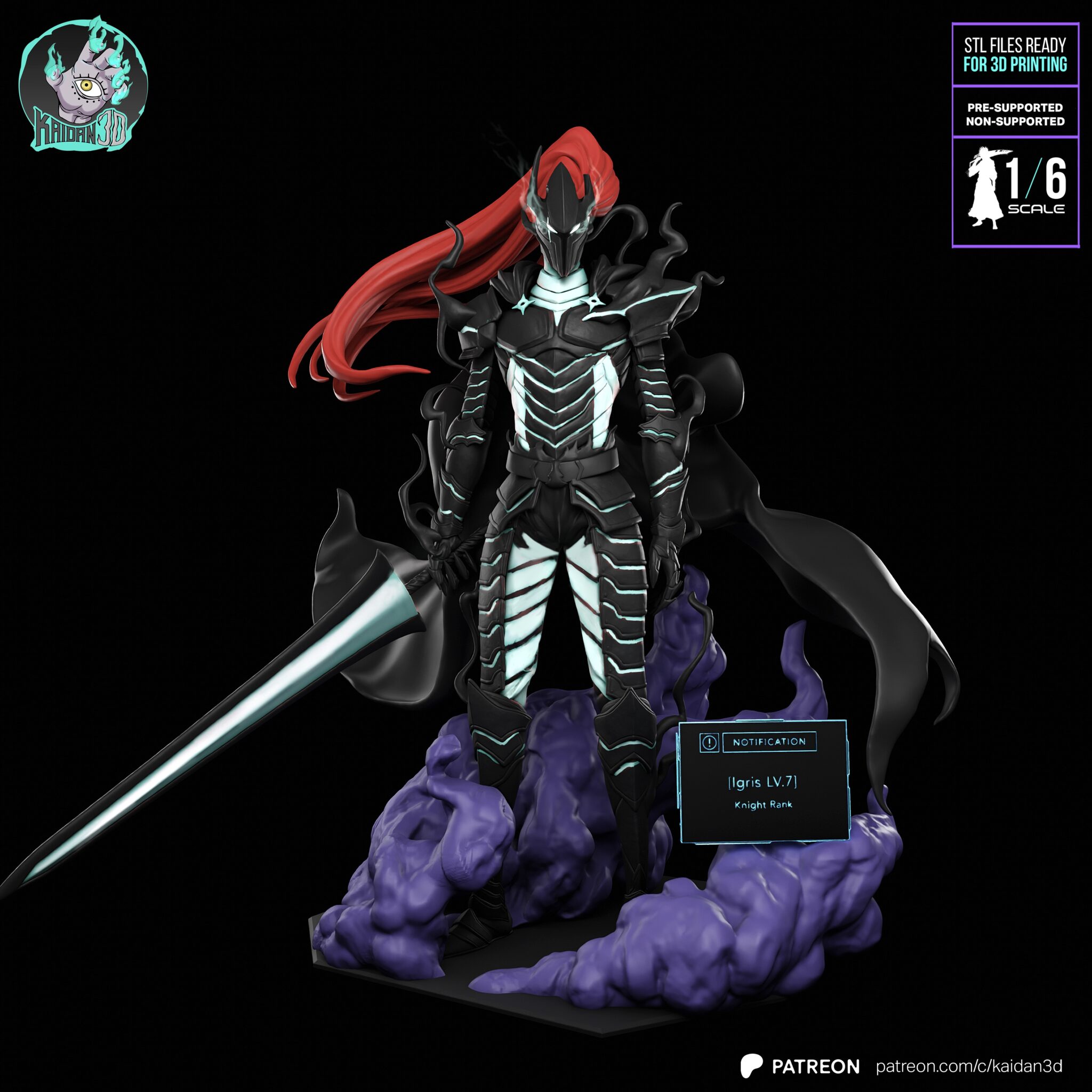 Shadow Stl Igris + Shadow - Solo Leveling - STL Files - STL Forge | Epic STL Files ...